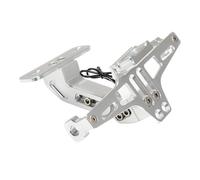 Motocicleta matricula Soporte de Soporte para Matrícula De Motocicleta, Soporte para Matrícula, Marco para Matrícula, para ZX-6R, ZX-10R, ZZR1400, Z750, Z750S, Z800, ER-6N(Silver)