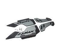 Motocicleta Montaje Reposapiés en CNC Frente del Piso Pasarelas traseras del Pasajero Pedal del Freno Almohadillas Cubierta para Yamaha NMAX 125 155 2020 2021 2022 (Gris)