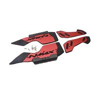 Motocicleta Montaje Reposapiés en CNC Frente del Piso Pasarelas traseras del Pasajero Pedal del Freno Almohadillas Cubierta para Yamaha NMAX 125 155 2020 2021 2022 (Rojo)