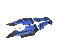 Motocicleta Montaje Reposapiés en CNC Frente del Piso Pasarelas traseras del Pasajero Pedal del Freno Almohadillas Cubierta para Yamaha NMAX 125 155 2020 2021 2022 (Azul)