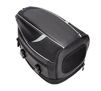 Motocicleta Motocicleta mochila carbono fibra patrón moto cola motocicleta asiento trasero bolsa gran capacidad motocicleta maleta motocicleta tronco (color : negro)
