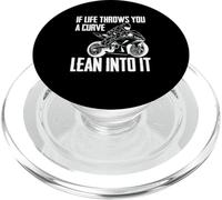 Motocicleta Motocicleta Si La Vida Te Lanza Una Curva Inclínate En Ella PopSockets PopGrip para MagSafe