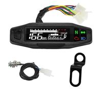 Motocicleta Odómetro Motocicleta Tacómetro Universal LED Digital Salpicadero Km/h mph Cuentakilómetros Sensor Motor Gauge con Soporte Y/Z/W