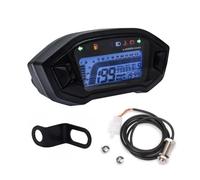 Motocicleta Odómetro Universal Motocicleta LCD Digital 13000rpm Velocímetro Retroiluminación Vehículo De Motor para 2-4 Cilindros Odómetro 7 Colores Ajustar