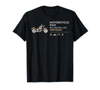 Motocicleta Papá Equilibrio Vida Y Miles Día del Padre Jinete Camiseta