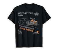 Motocicleta Papá Road Trip Equilibrando Vida & Millas Día del Padre Camiseta