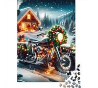 Motocicleta Paquete De 1000 Piezas Xmas Bike Papel Ecológico Entrenamiento Cerebral Fácil De Limpiar Ocio En Casa Horas De Entretenimiento 70x50cm/1000pcs