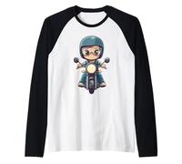 Motocicleta para Camiseta Manga Raglan