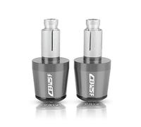 motocicleta Para CB125F 2016 CB125 CB 125 F 125F 2016 7/8 '' 22MM CNC Billet Aluminio Moto HBAR END CAP Manija Bar Cap End Plugs extremo del mango(Gray-Black)