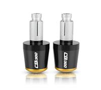 motocicleta Para CB1300 CB 1300 2008 2009 2010 2011 2012 7/8 '' 22MM CNC Billet Aluminio Moto HBAR END CAP Mango Bar Cap End Tapones extremo del mango(Black-Gold)