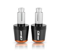 motocicleta Para CB1300 CB 1300 2008 2009 2010 2011 2012 7/8 '' 22MM CNC Billet Aluminio Moto HBAR END CAP Mango Bar Cap End Tapones extremo del mango(Black- orange)