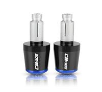 motocicleta Para CB1300 CB 1300 2008 2009 2010 2011 2012 7/8 '' 22MM CNC Billet Aluminio Moto HBAR END CAP Mango Bar Cap End Tapones extremo del mango(Black-Blue)