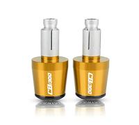 motocicleta Para CB1300 CB 1300 2008 2009 2010 2011 2012 7/8 '' 22MM CNC Billet Aluminio Moto HBAR END CAP Mango Bar Cap End Tapones extremo del mango(Gold-Black)