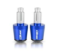 motocicleta Para CB1300 CB 1300 2008 2009 2010 2011 2012 7/8 '' 22MM CNC Billet Aluminio Moto HBAR END CAP Mango Bar Cap End Tapones extremo del mango(Blue-Black)