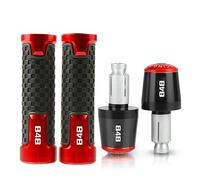 motocicleta Para DUCATI 848 EVO 2007 2008 2009 2010 2011 2012 2013 848 Mano Motocicleta CNC Aluminio Accesorios Manillar Empuñaduras Extremos extremo del mango(Red)