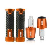 motocicleta Para DUCATI 848 EVO 2007 2008 2009 2010 2011 2012 2013 848 Mano Motocicleta CNC Aluminio Accesorios Manillar Empuñaduras Extremos extremo del mango(Orange Orange)