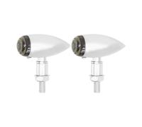 Motocicleta para giro delantero cromado para señal de marcha Luz tipo bala para Touring para Road King para Sportster 883 Iron Softail Dyna para Cruiser Intermitentes para moto