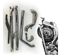 Motocicleta para Harley Softail Slim FLS 2012 2013 2014 2015 2016 2017 Estándar FXST 2007 Sistema De Escape Doble Tubo Cromado