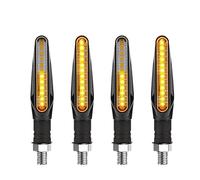 Motocicleta para Intermitentes 2/4 Luces Intermitentes para Motocicleta, señales de Giro secuenciales, Intermitentes LED, Indicadores de Parada Trasera Flexibles, Accesorios de señal de Giro