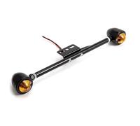 Motocicleta para Intermitentes Soporte de Barra de Tubo de luz de señal de Giro de Montaje Corto Delantero y Trasero para Sportster 1200 Tour Glide Classic FLTC, Accesorios de Montaje