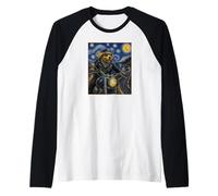 Motocicleta para Perros Biker Golden Retriever Camiseta Manga Raglan