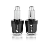 motocicleta Para Suzuki HAYABUSA 1999-2022 2021 2020 2019 Manillar De Motocicleta Cubierta De Manillar De Peso A Prueba De Golpes Enchufe Plateado extremo del mango(Black-Silver)