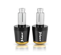 motocicleta Para V-MAX VMAX1200 1991-2004 Manillar De Motocicleta Extremo Peso Manillar Agarre Cubierta A Prueba De Golpes Enchufe Plateado extremo del mango(Black Gold)