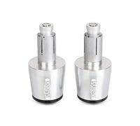 motocicleta Para XSR155 2019 2020 2021 2022, Extremos De Barra De Manillar De Motocicleta, Tapas De Manillar De Peso, Tapón Silder Antivibración extremo del mango(Silver-black)