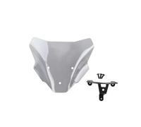 Motocicleta Parabrisas para MT 07 2025 Parabrisas Delantero Deportivo Motocicleta Touring Visera Deflector Viento(Smoky Color)