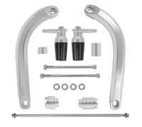 Motocicleta Parachoques Deslizador Marco Protección Motor Para Kawasaki Protector Almohadilla Barras Choque Parachoques Motocicleta Para Z650 RS 2021-2024 2023 Protector Motor(Plata)