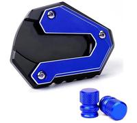 Motocicleta Parte Almohadilla Extensión Caballete Lateral Motocicleta Para YAMAHA Para TRACER7GT Para TRACER 7GT Placa Ampliación, Tapones Válvula Placa Ampliada Caballete Lateral(Azul 1)