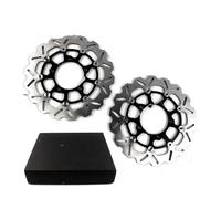 Motocicleta Pastillas Freno Trasero para Suzuki GSXR GSX R 1000 2005 2006 2007 2008 GSXR1000 K7 K8 Rotor Freno Flotante Disco CNC Almohadilla Delantero(2 Pieces Black)