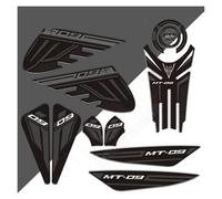 Motocicleta Pegatina Tanque Combustible Kit De Combustible Y Aceite, Protector Almohadilla para Tanque Rodilla para MT09 MT FZ 09 SP 2021 2022, Pegatinas para