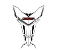 Motocicleta Pegatina Tanque Combustible para YZF-R1 YZF R1 YZFR1 Pegatinas Motocicleta Calcomanías Emblema Insignia Gas Combustible Aceite Kit Rodilla Protector para Depósito(White)