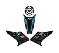 Motocicleta Pegatina Tanque Combustible Pegatina Tipo Almohadilla De Depósito para Motocicleta Calcomanía Gasolina Y Aceite, Accesorios para MT07 MT 07 MT-07 2021-2024 2023 2022(Anti-Slip Tank Pad B)