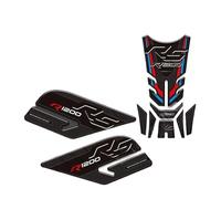 Motocicleta Pegatina Tanque Combustible Pegatinas Motocicleta, Calcomanías R1200RS R 1200 RS R1200, Almohadilla Empuñaduras Tanque,Protector De Huesos De Pescado para Rodilla(Red)