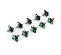 Motocicleta Perno Universal 10 Unids/set Tornillo Carcasa Motocicleta 5mm M5 Tornillos Carenado Aluminio Tuercas Accesorios(Green)