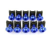 Motocicleta Pernos Kit Clips Sujeción CNC Aluminio Tornillo Tuercas Resorte M6 * 20 10 PCS Para CBR600 F2 F3 F4 F4i Para CBR600RR Para CBR900RR 929 954 Para CBR1000RR(Blue)