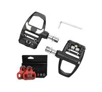 Motocicleta Pie Pedal Pedales Bicicleta Carretera BUCKLOS Para LOOK KEO, Pedales Autoblocantes Carbono Para KEO Pedales Automáticos Nailon Ultraligeros Piezas Ciclismo(CRABON with Cleats 9)