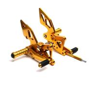 Motocicleta Pie Pedal Reposapiés Decorativos CNC Motocicleta YZF VR3 R25 2014-2020 Lado Conductor Reacondicionamiento Pedales Elevación Retroceso(Oro)