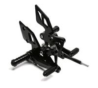 Motocicleta Pie Pedal Reposapiés Decorativos CNC Motocicleta YZF VR3 R25 2014-2020 Lado Conductor Reacondicionamiento Pedales Elevación Retroceso(Negro)