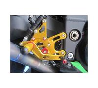 Motocicleta Pie Pedal Reposapiés Traseros Motocicleta Para KAWASAKI ZX10R 2008-2010 Estriberas Traseras Aleación Aluminio CNC Modificadas(Oro)