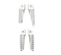 Motocicleta poggiapiedi Reposapiés Delanteros Y Traseros para Z650, Z750, Z800, Z900, Z1000, Ninja 250, 300, 650, ER-6F, ER-6N, ZX-6R, ZX-9R, ZX-10R Y ZX-12R.(Silver 2 Pair)