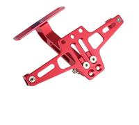 Motocicleta Porta matriculas de ángulo Ajustable Kit De Marco De Matrícula De Motocicleta El Marco De Matrícula De Motocicleta Puede Evitar Que La Placa De Matrícula Se Mueva.(Red)