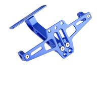 Motocicleta Porta matriculas de ángulo Ajustable Kit De Marco De Matrícula De Motocicleta El Marco De Matrícula De Motocicleta Puede Evitar Que La Placa De Matrícula Se Mueva.(Blue)