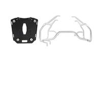 Motocicleta Portaequipaje para VOGE DS900X DS900 900DS 900DSX Alforjas Motocicleta Acero Inoxidable Soporte para Maleta Superior para Alforja Lateral(Silver One Set)
