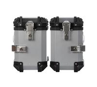 Motocicleta Portaequipajes Caja Lateral Universal 38 L para Equipaje para África para Twin para CRF1100L ADV para Motocicleta Lado Derecho Escape Aluminio.(Silver 2)