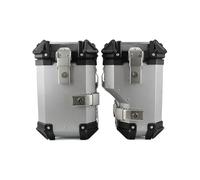 Motocicleta Portaequipajes Caja Lateral Universal 38 L para Equipaje para África para Twin para CRF1100L ADV para Motocicleta Lado Derecho Escape Aluminio.(Silver 1)