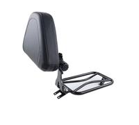 Motocicleta Portaequipajes para R18 para Classic 100 Years Portaequipajes Barra Sissy Conductor Individual Accesorios Cojín Respaldo Asiento Conductor Motocicleta(B Black)