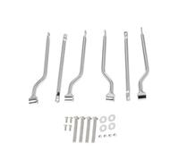 Motocicleta Portaequipajes Soporte Universal para Alforjas De Motocicleta para Color Negro para Barras Soporte Soporte Lateral para Equipaje(Cromo)